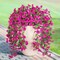 2 PCS Artificial Hanging Flowers – Long Vine Morning Glory & Eucalyptus, UV-Resistant Faux Greenery for Indoor & Outdoor Patio, Porch, Garden, Spring/Summer Decor, Light Purple